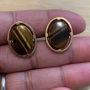 Vintage Foster Tiger's Eye Cufflinks